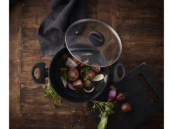 Funktion Ceramica Kochtopf Mit Glasdeckel -Heimdekoration 24400 env 2 high