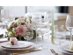 Lyngby Glas Palermo Gold Weissweinglas 4 Stck. -Heimdekoration 27578 env 3 high