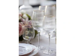 Lyngby Glas Palermo Gold Rotweinglas 4 Stck. -Heimdekoration 27579 env 4 high