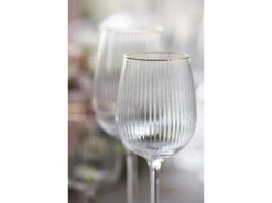 Lyngby Glas Palermo Gold Rotweinglas 4 Stck. -Heimdekoration 27579 env 5 high